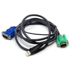 KVM кабель ATEN 2L-5202U - 1.8м VGA, USB, SPHD-15 для соединения с ПК (уценка)