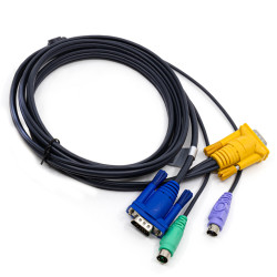 KVM кабель ATEN 2L-5202P - 1.8м VGA, PS/2, SPHD-15 для соединения с ПК (уценка)