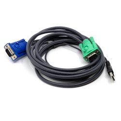 KVM кабель ATEN 2L-5203U - 3м VGA, USB, SPHD-15 для соединения с ПК (уценка)