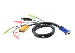 KVM кабель ATEN 2L-5303U - 3м VGA, USB, JACK 3.5мм, SPHD-15 для соединения с ПК