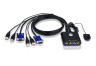 KVM кабель-переключатель ATEN CS22U 2-портовый, USB, VGA с пультом удаленного переключения порта