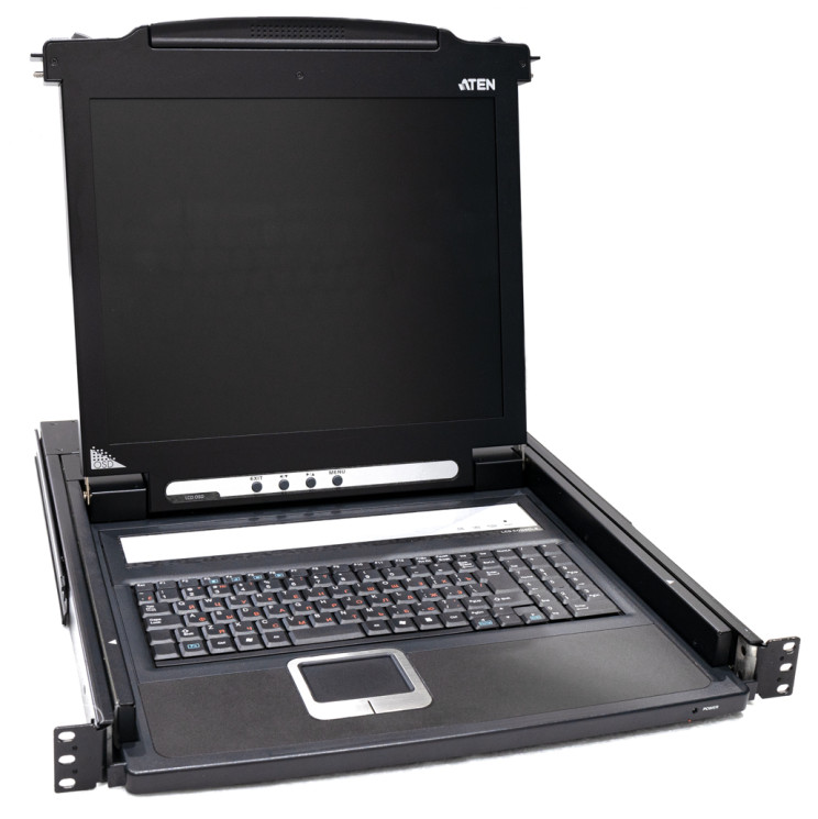 KVM консоль выдвижная ATEN CL1000M (17" ЖК-дисплеем, интерфейсы PS/2, VGA, 1280 x 1024) (уценка)