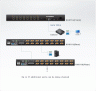 KVM коммутатор переключатель ATEN ALTUSEN KH0116 высокой плотности (16-портовый, интерфейс PS/2, VGA)